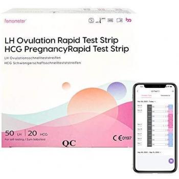 0 Tests d'Ovulation en Bandelette + 20 Tests de Grossesse Bandelettes, résultats précis avec application intelligente