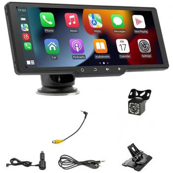 Autoradio 10,26 pouces avec caméra de recul, support sans fil CarPlay et Android Auto
