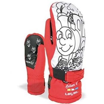 Rotes Pop‑Art Junior-Handschuh, Kindergröße 4, Modell 4180JM