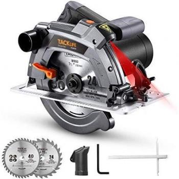 TACKLIFE 1500W Electric Circular Saw with Laser