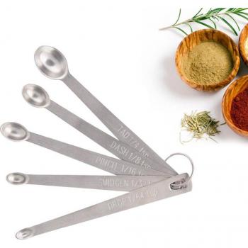 Accesorios de cocina: 5 unidades mini cucharas medidoras de acero inoxidable