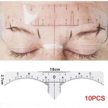 10pcs Microblading Eyebrow Measurement Stencil