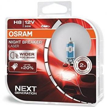Osram Night Breaker Laser Next Gen H8 35W Halogen Bulbs