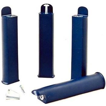 Pieds de meuble 22 cm bleus pour cadre à lattes