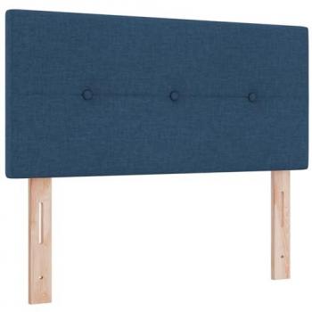 Cabecero con tiras LED azules 100 cm tapizado Vidaxl