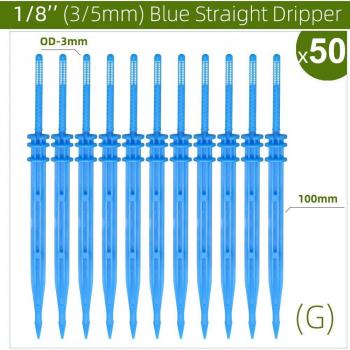 50PCS Greenhouse Apple Green Bend Arrow Drippers for 3/5mm Hose