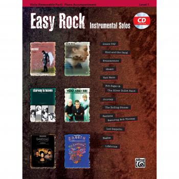 Easy Rock Instrumental Solos for Strings, Level 1: Viola (Book & CD)
