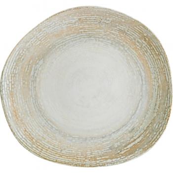 Piatto Organico Patera 29x27 cm, Colore Bianco/Beige – Confezione 6 pezzi