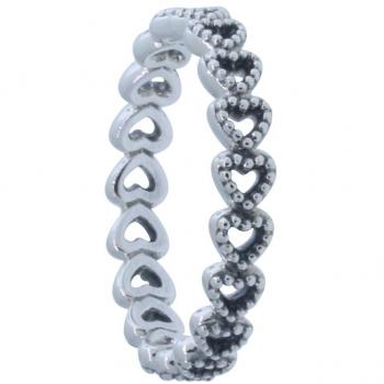 Bague Pandora cœur en chaîne