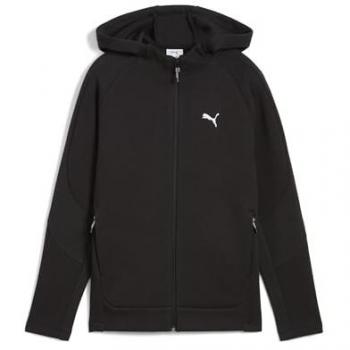 Puma Evostripe Sweatjacke für Jungen – Vollreißverschluss, Schwarz, Größe 176