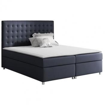 Cama boxspring Alfi con cajón gris 180x200