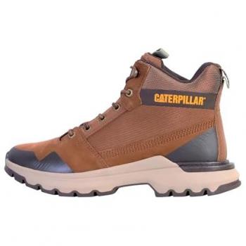Caterpillar para hombre. P725942 Botas de Piel Colorado Sneake marrón (43), Plano, Cordones, Casual, Outdoor