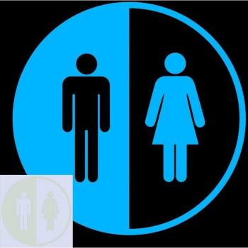 Étiquette lumineuse porte toilettes