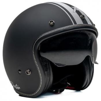 Casque Scooter MOTOBLOUZ ELEMENT STRIPE – Version Noir Mat