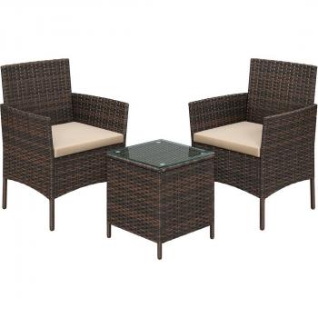 Giardino Mobili Rattan Marrone
