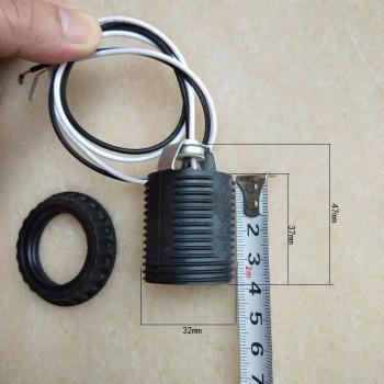 Mât de lampe E27 filetée, support adaptateur et câble M10