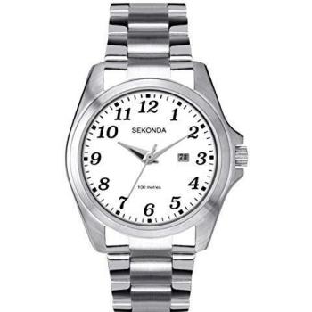 Orologio Sekonda 1635 Quadrante Nello, Cinturino Inox