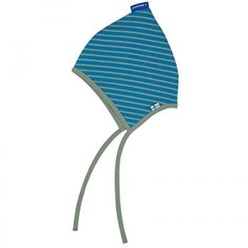 POIJU 24-Month Green Pointed Beanie, Striped Jersey, 48 cm