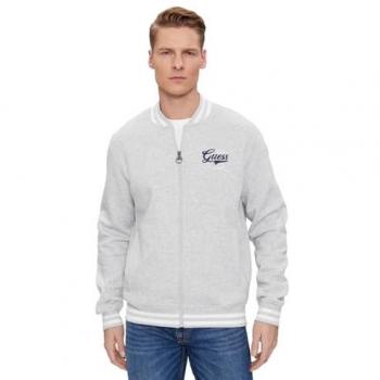 Gilet homme gris brodé Guess en coton