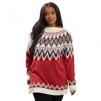 Sweat Rouge Fairisle Yours Curve