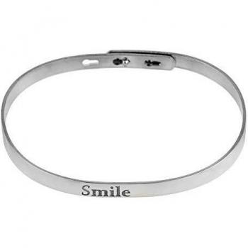 Córdoba Joyas | Brazalete de Acero con Sonrisa