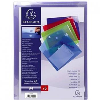 Exacompta portadocumenti A4 velcro assortiti (confezione da 5)
