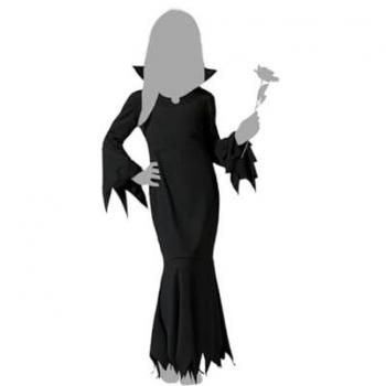 Déguisement Noir Morticia – Fille, 10‑12 ans
