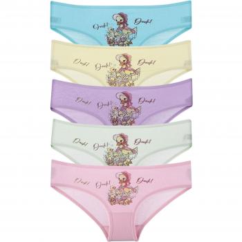 Mutandine in cotone Lycra per bambina 5 pezzi