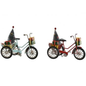Set di decorazioni per albero DKD Home Decor – Rosso e Blu Cielo, 16x8x12,5 cm (2 unità)