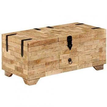 Massivholz Couchtisch vidaXL 80 x 40 x 35 cm