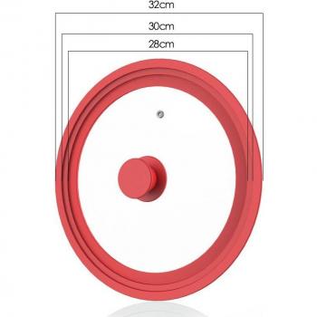 Visuable Silicone Edge Glass Pot Lid