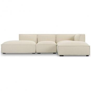 Canapé modulable AUSTER en bouclette blanche, L300