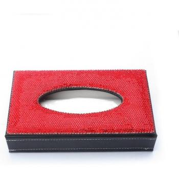 Car Tissue Box with Rhinestones