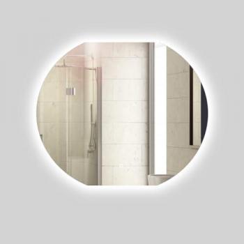 Specchio Semicircolare Retroilluminato LED Interruttore Touch 120x80 cm