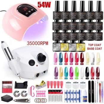 Complete Manicure Set with UV Lamp and Nail Drill