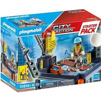 Playmobil 70816 Set de Construcción con Grúa