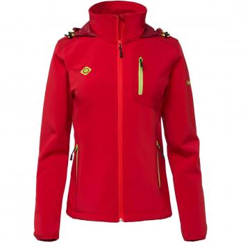 IZAS SHAZKA Damen Softshell-Jacke, Rot/Mineral Rot/Limette, XL