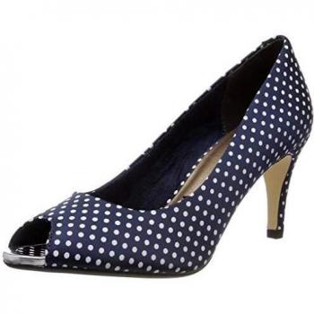 Tamaris 1-1-29302-22 Escarpins Bout Ouvert Femme Bleu (Navy Dots 888) 3