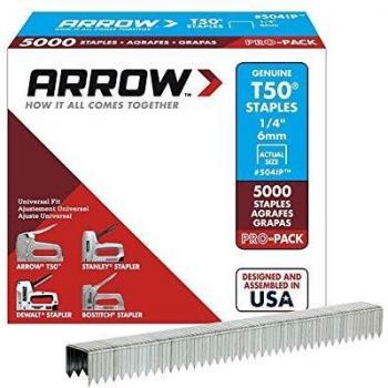 T50 Staples, Steel, 1/4 Inch (6 mm)