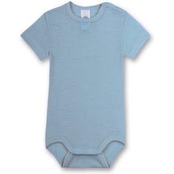 Sanetta Body in lana blu mezza manica
