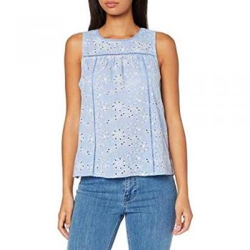 Superdry Shelly Schiffli Top, Blu (Chambray Fhj), M Donna