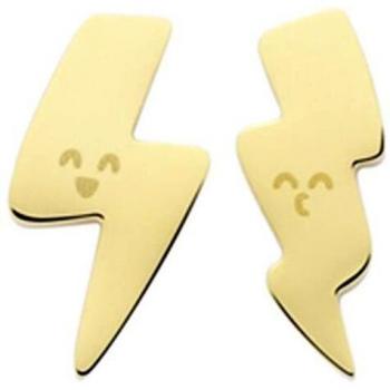 Pendientes dorados Mr. Wonderful con diseño de rayo