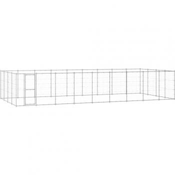 VidaXL Perrera de exterior de acero galvanizado 43,56 m²
