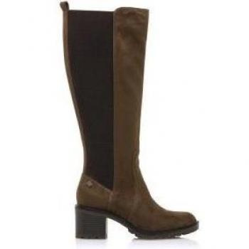 Mustang botas altas mujer con detalle elástico lateral