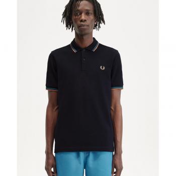 Polo Fred Perry de Hombre con Cuello Tipped