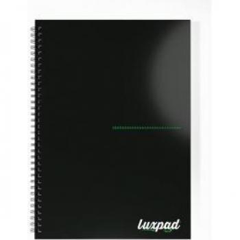 Silvine Eco‑Friendly Twin‑Wire Notebook A4 – 140 Pages, Black, Pack of 5
