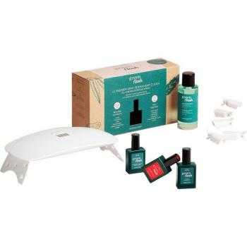 Kit Manucurist Green Flash Poppy Red (Base + Esmalte + Top + Removedor + Clips + Lámpara)