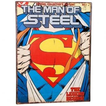 Superman Super Suit Targa Metallica Grande