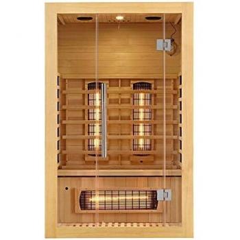Artsauna Infrarotkabine Kiruna120 Dual Technologie – 5 Vollspektrumstrahler & 3 Flächenstrahler