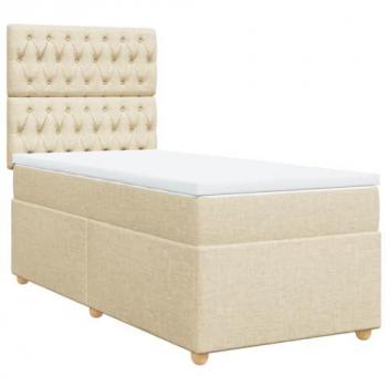 Letto a Molle 80x200 cm in Tessuto Cremisi